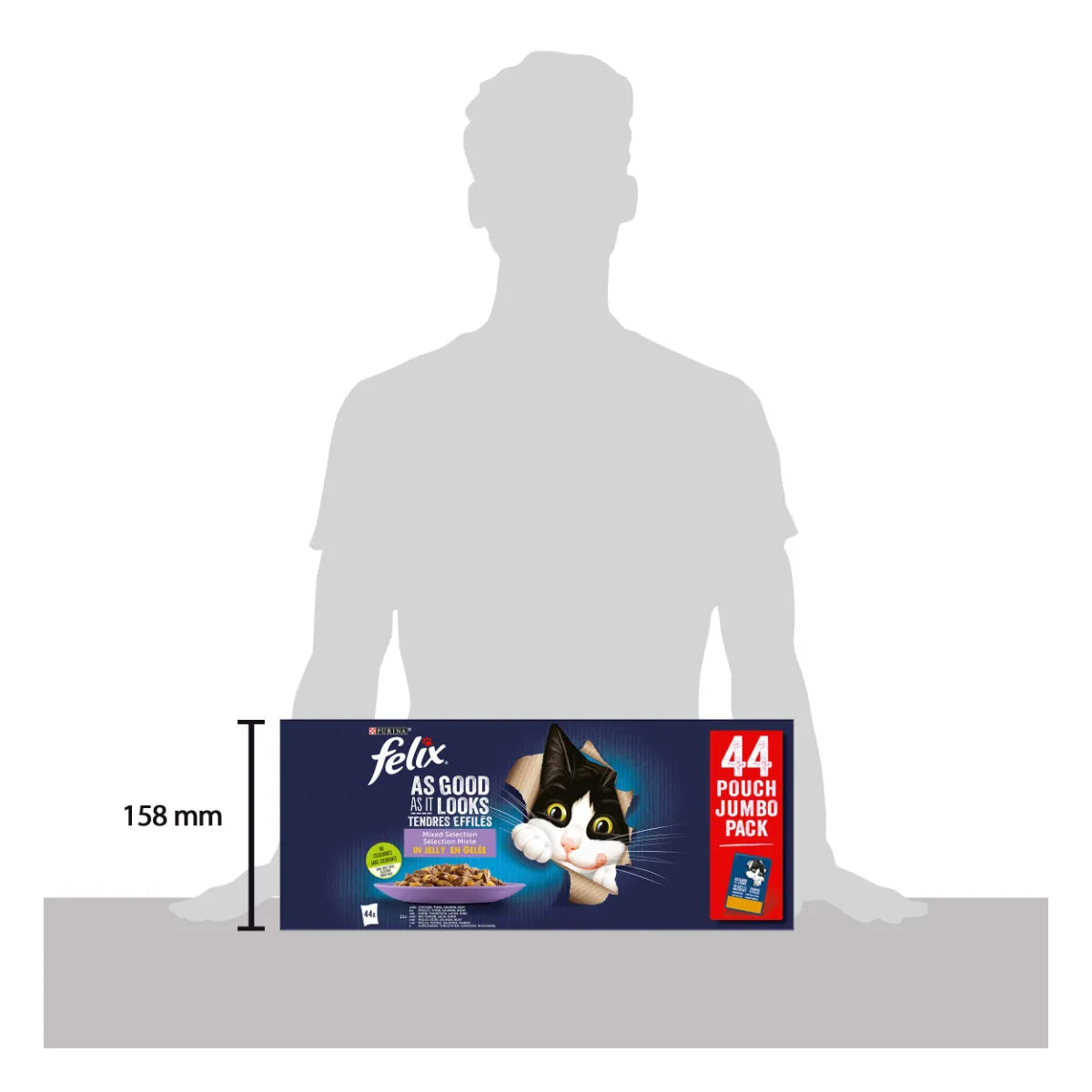 Felix Le ghiottonerie Multipack Gatto con Pollo, Manzo, Salmone e Tonno 44x85g Felix Le ghiottonerie Multipack Gatto con Pollo, Manzo, Salmone e Tonno 44x85g